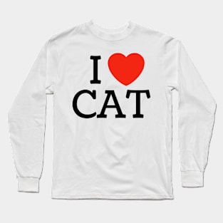 I Heart Cat Long Sleeve T-Shirt